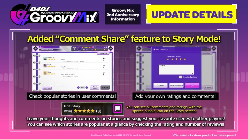 "Comment Share" Feature Added to Story!